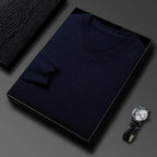 Old Money Men's Warm Elastic Knitted Pullover - We Are Old Money 851B9E5753E64DB4B89EF84BA4505FFF