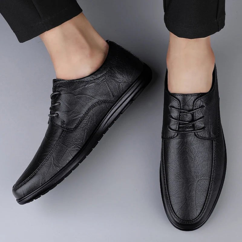 Old Money Premium Leather Lace - Up Formal Flats - We Are Old Money D77DED06D7A44664BB5E3BFF79B1C0DB