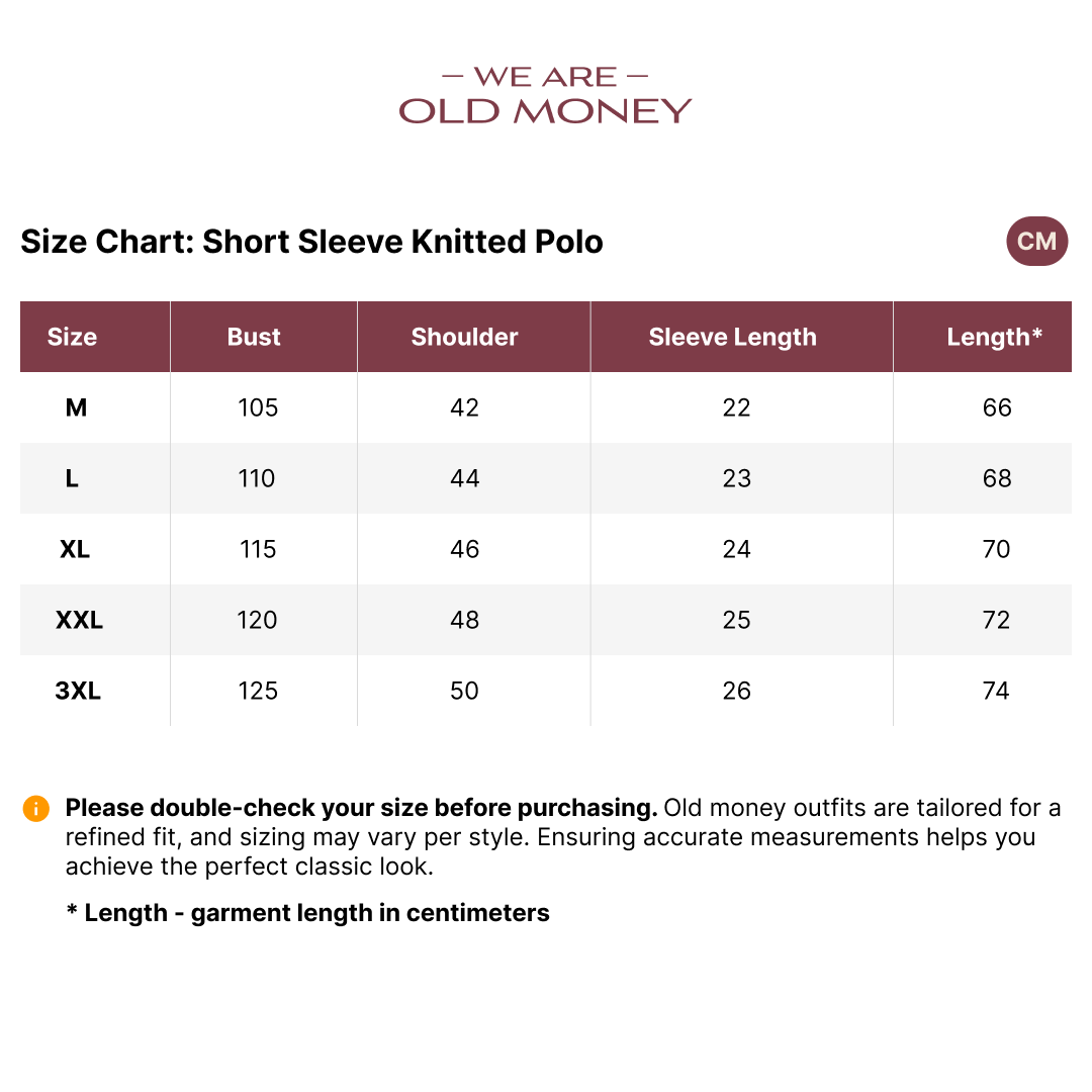 Old Money Short Sleeve Knitted Polo - We Are Old Money FC22B29B0A6746B7882B0B09878188F1