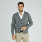 Old Money The Essential V - Neck Merino Cardigan - We Are Old Money C0AC525921A2448A8D021AE4A8E6B14B