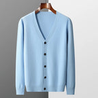 Old Money The Essential V - Neck Merino Cardigan - We Are Old Money C0AC525921A2448A8D021AE4A8E6B14B