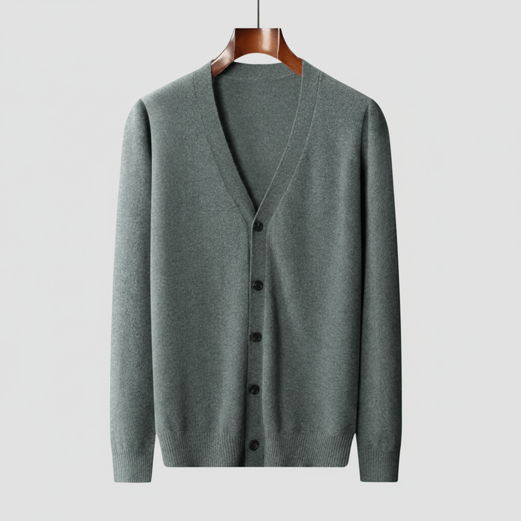 Old Money The Essential V - Neck Merino Cardigan - We Are Old Money C0AC525921A2448A8D021AE4A8E6B14B