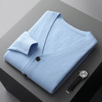 Old Money The Essential V - Neck Merino Cardigan - We Are Old Money 9F784C203BB647FE9D2AB46CA2DC5ECB