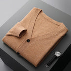 Old Money The Essential V - Neck Merino Cardigan - We Are Old Money 4021F5E0FADE47A28F1598F1FF3F4EDD