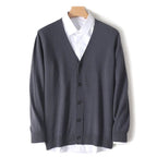 Old Money The Essential V - Neck Merino Cardigan - We Are Old Money C0AC525921A2448A8D021AE4A8E6B14B