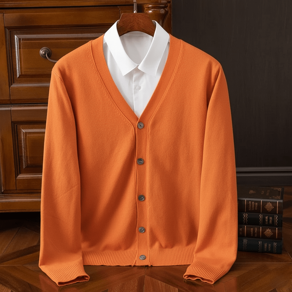 Old Money V - Neck Knit Cardigan - We Are Old Money 07326C8E67784736806A7267D8AAA1E2