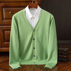 Old Money V - Neck Knit Cardigan - We Are Old Money 07326C8E67784736806A7267D8AAA1E2