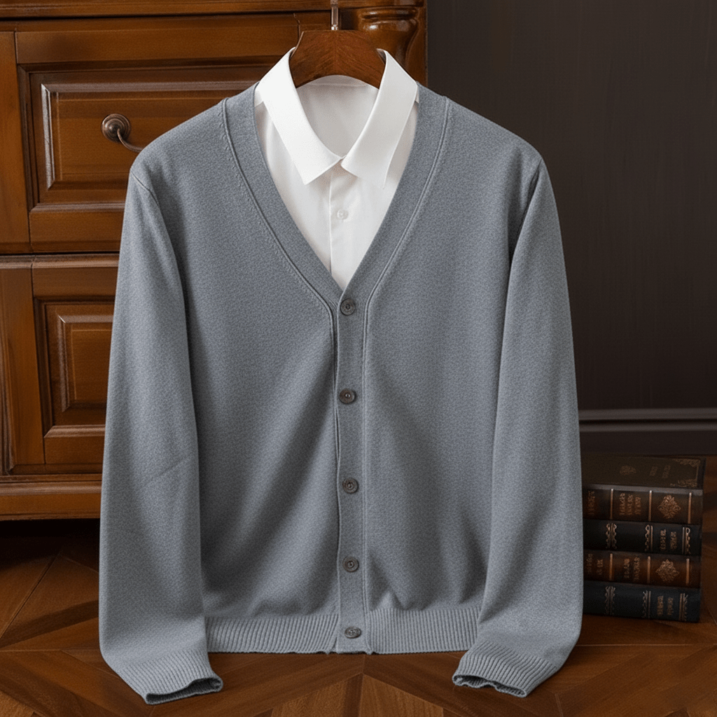 Old Money V - Neck Knit Cardigan - We Are Old Money 72EF3C2847B84E6A87A47E0154783C7B
