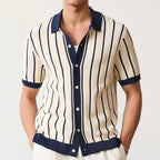 Pembroke Striped Polo Cardigan - We Are Old Money F38239E708464EB9AF1C0FA8EEA5A3B2