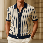 Pembroke Striped Polo Cardigan - We Are Old Money F38239E708464EB9AF1C0FA8EEA5A3B2
