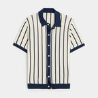Pembroke Striped Polo Cardigan - We Are Old Money F38239E708464EB9AF1C0FA8EEA5A3B2