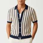 Pembroke Striped Polo Cardigan - We Are Old Money F38239E708464EB9AF1C0FA8EEA5A3B2