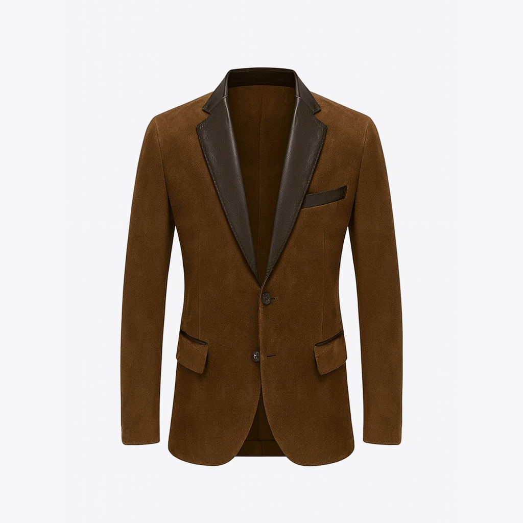 Old Money Deerskin Casual Men's Suit Jacket - We Are Old Money ACC5CE85D144407699E663B002BB401D