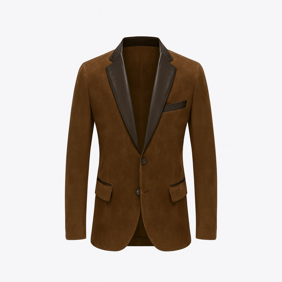 Old Money Deerskin Casual Men's Suit Jacket - We Are Old Money ACC5CE85D144407699E663B002BB401D