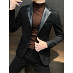 Old Money Deerskin Casual Men's Suit Jacket - We Are Old Money ACC5CE85D144407699E663B002BB401D