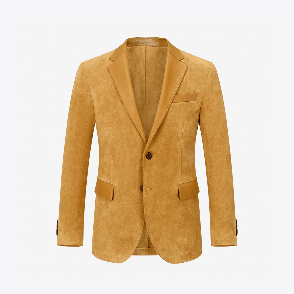 Old Money Deerskin Casual Men's Suit Jacket - We Are Old Money ACC5CE85D144407699E663B002BB401D