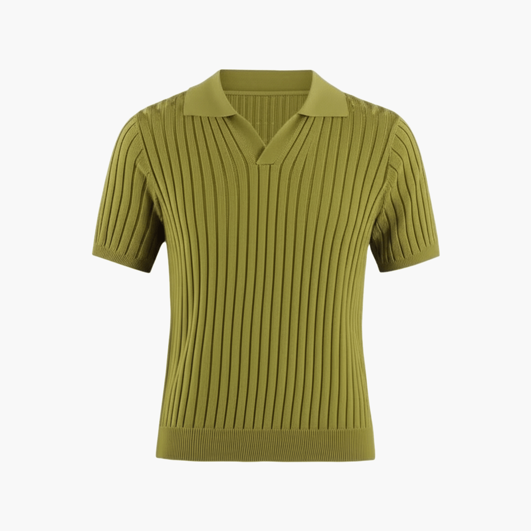 Old Money Men's Knitted Polo Shirt - We Are Old Money A52D47F82EE74CF7BD5181C14DD19B76