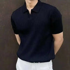 Old Money Men's Knitted Polo Shirt - We Are Old Money A52D47F82EE74CF7BD5181C14DD19B76