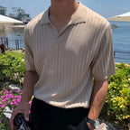 Old Money Men's Knitted Polo Shirt - We Are Old Money A52D47F82EE74CF7BD5181C14DD19B76