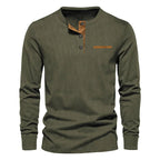 Old Money Men's Corduroy Henley Shirt - We Are Old Money 11640D7A0A8141C2BB83F90C0711F367
