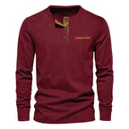 The Langford Corduroy Henley Shirt – Timeless Seasonal Wear - We Are Old Money 11640D7A0A8141C2BB83F90C0711F367