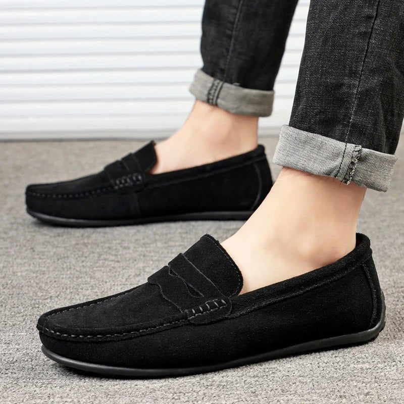 Old Money Handmade Suede Loafers Shoes - We Are Old Money 5D4B135534A44553A3E0FDE1AE5674A4