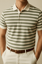 Old Money Men’s Striped Polo Shirt - We Are Old Money EE56E300261B4D758B04C909428D96E9