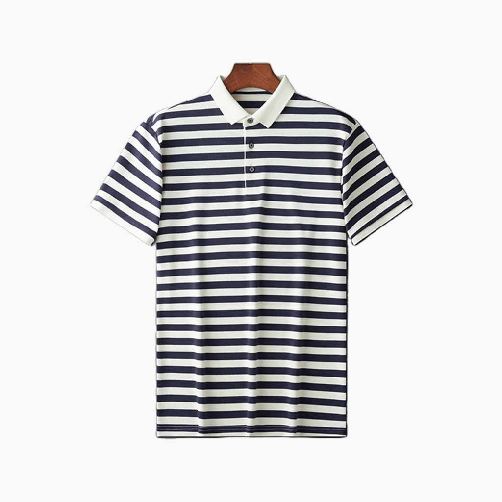 Old Money Men’s Striped Polo Shirt - We Are Old Money EE56E300261B4D758B04C909428D96E9