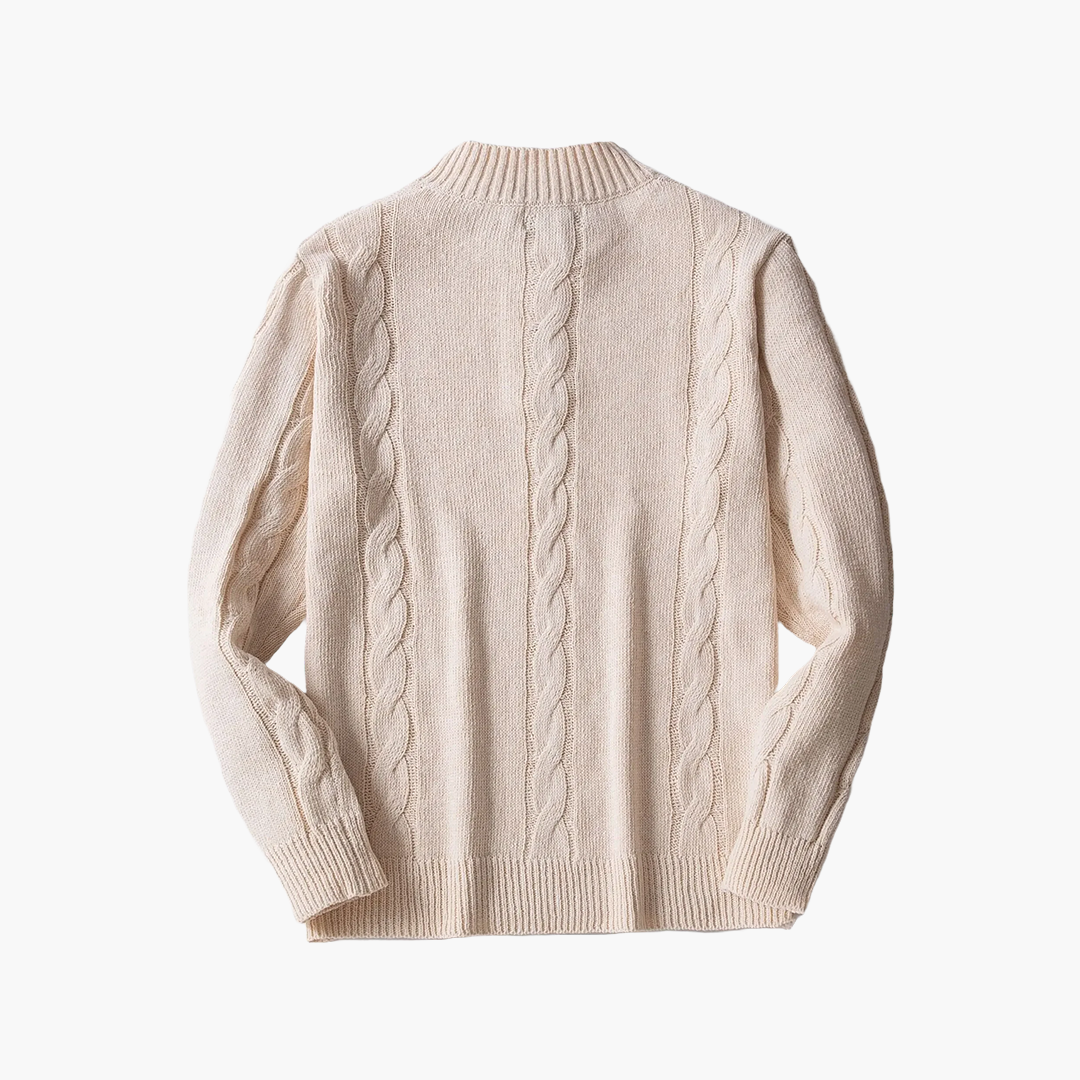 Scholar's Cable-Knit Henley