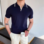 Old Money Turn-down Collar Polo Shirt - We Are Old Money BB399AB55D5B4E3C894C289B1D7D8C2F