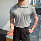 Old Money Turn-down Collar Polo Shirt - We Are Old Money BB399AB55D5B4E3C894C289B1D7D8C2F