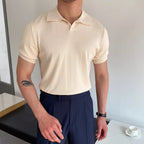 Old Money Turn-down Collar Polo Shirt - We Are Old Money BB399AB55D5B4E3C894C289B1D7D8C2F